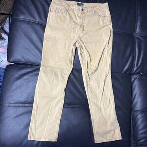 Woolrich Men's Chino‎ Pants Beige Straight Leg Utility Stretch Mid Rise 36/32